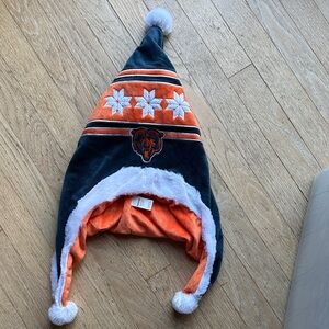 Chicago bears Orange and Blue Winter Hat with Pom Poms
